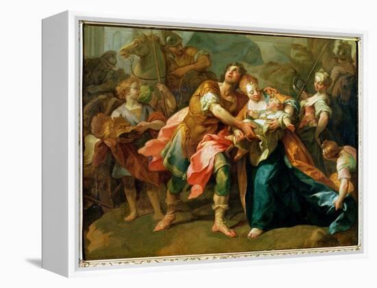 Hector Bidding Farewell to His Son and Andromache-Jean Bernard Restout-Framed Premier Image Canvas