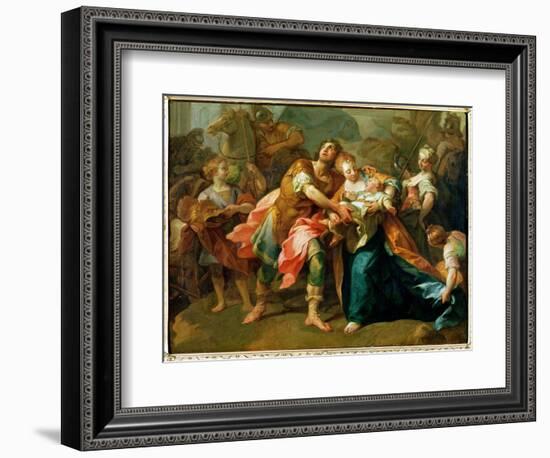 Hector Bidding Farewell to His Son and Andromache-Jean Bernard Restout-Framed Giclee Print