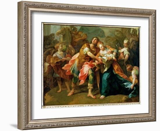 Hector Bidding Farewell to His Son and Andromache-Jean Bernard Restout-Framed Giclee Print