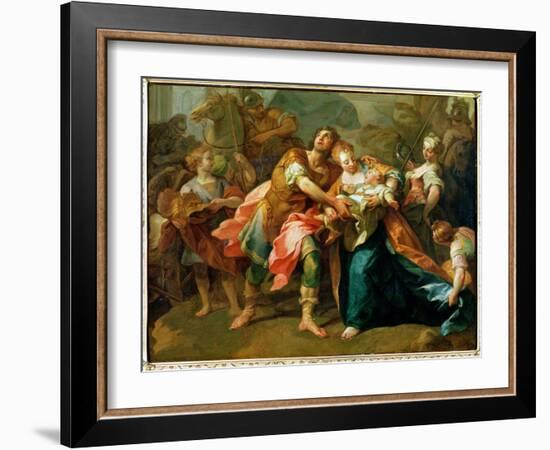 Hector Bidding Farewell to His Son and Andromache-Jean Bernard Restout-Framed Giclee Print