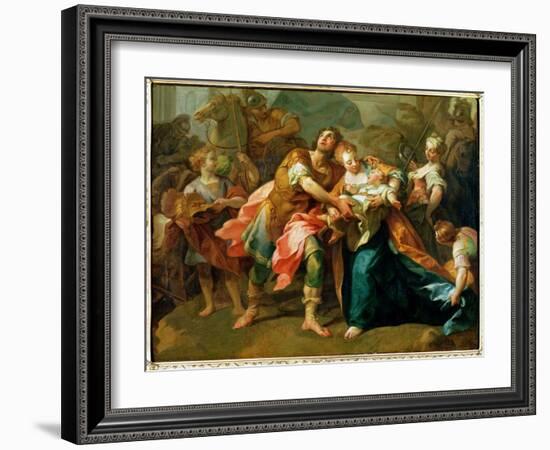 Hector Bidding Farewell to His Son and Andromache-Jean Bernard Restout-Framed Giclee Print