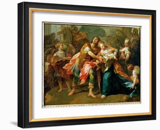 Hector Bidding Farewell to His Son and Andromache-Jean Bernard Restout-Framed Giclee Print