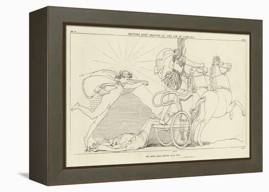 Hector's Body Dragged at the Car of Achilles-John Flaxman-Framed Premier Image Canvas