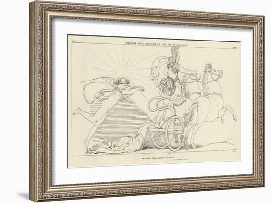 Hector's Body Dragged at the Car of Achilles-John Flaxman-Framed Giclee Print