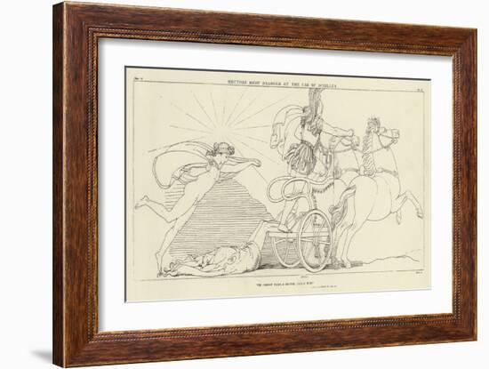 Hector's Body Dragged at the Car of Achilles-John Flaxman-Framed Giclee Print