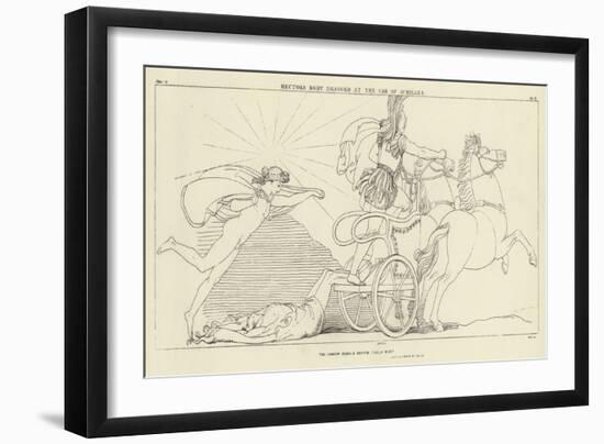 Hector's Body Dragged at the Car of Achilles-John Flaxman-Framed Giclee Print