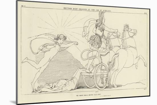 Hector's Body Dragged at the Car of Achilles-John Flaxman-Mounted Giclee Print