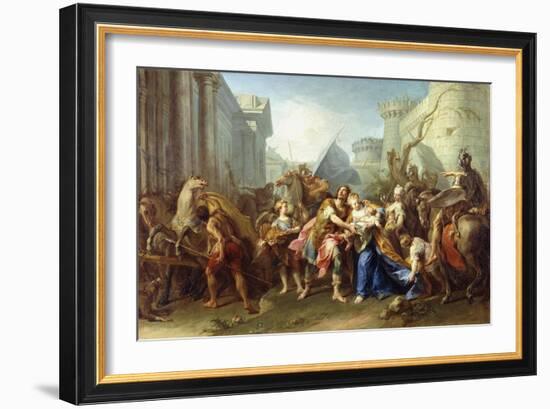 Hector Taking Leave of Andromache, 1727-Jean II Restout-Framed Giclee Print