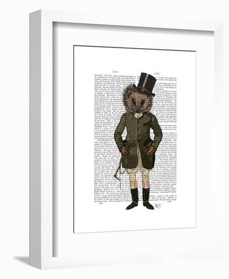 Hedgehog Rider Full-Fab Funky-Framed Art Print