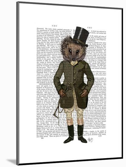 Hedgehog Rider Full-Fab Funky-Mounted Art Print