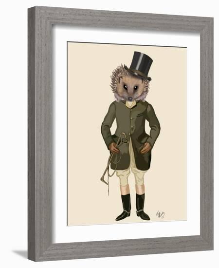 Hedgehog Rider Full-Fab Funky-Framed Art Print