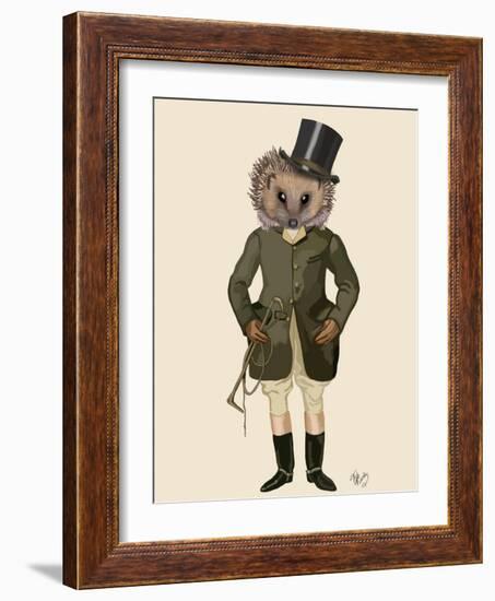 Hedgehog Rider Full-Fab Funky-Framed Art Print