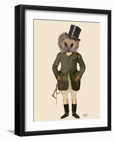 Hedgehog Rider Full-Fab Funky-Framed Art Print