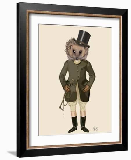 Hedgehog Rider Full-Fab Funky-Framed Art Print