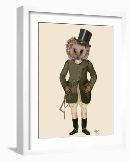 Hedgehog Rider Full-Fab Funky-Framed Art Print