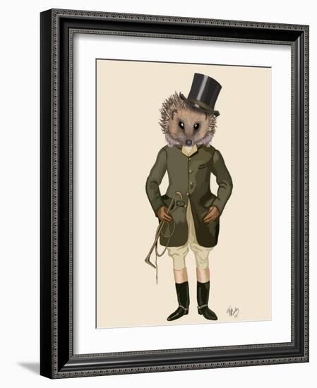 Hedgehog Rider Full-Fab Funky-Framed Art Print