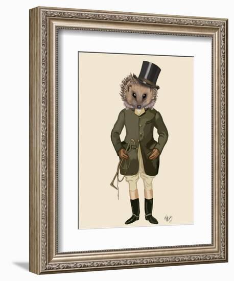 Hedgehog Rider Full-Fab Funky-Framed Art Print