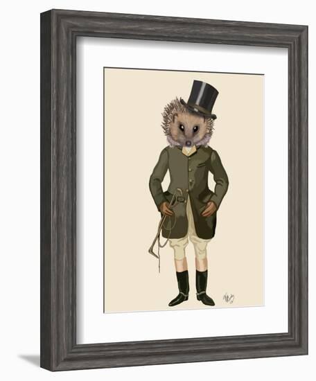 Hedgehog Rider Full-Fab Funky-Framed Art Print