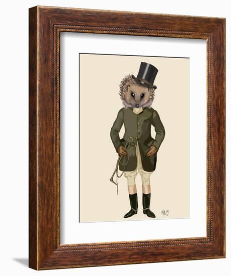 Hedgehog Rider Full-Fab Funky-Framed Art Print