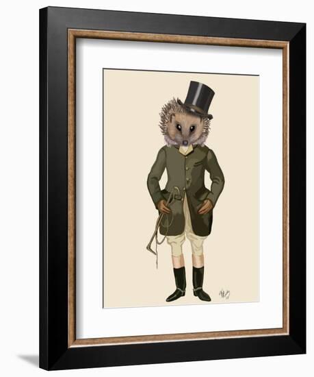 Hedgehog Rider Full-Fab Funky-Framed Art Print