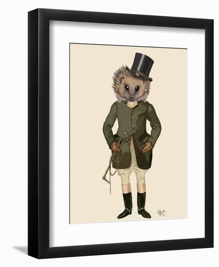 Hedgehog Rider Full-Fab Funky-Framed Art Print