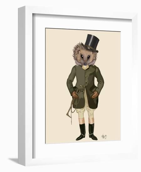 Hedgehog Rider Full-Fab Funky-Framed Art Print