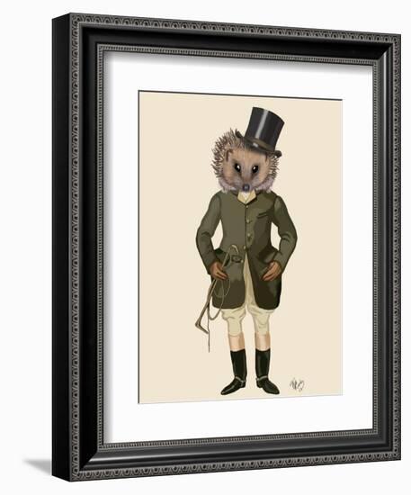 Hedgehog Rider Full-Fab Funky-Framed Art Print