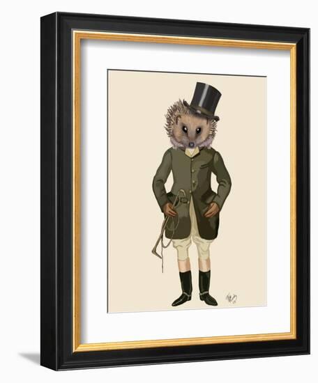 Hedgehog Rider Full-Fab Funky-Framed Art Print