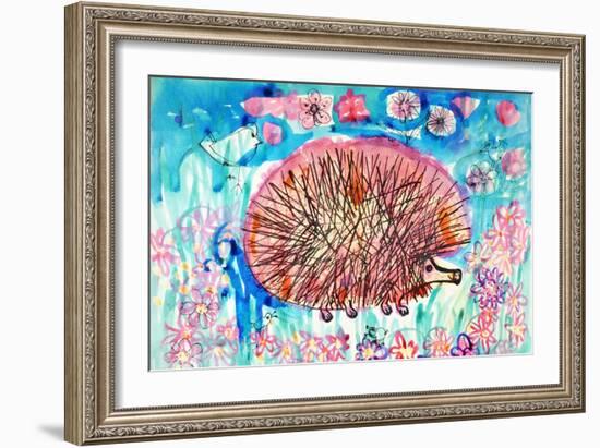 Hedgehog-Brenda Brin Booker-Framed Giclee Print