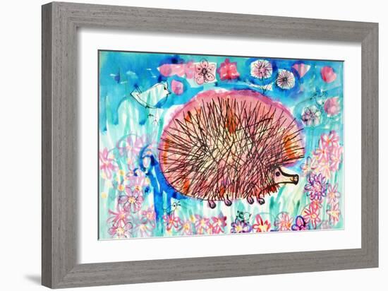 Hedgehog-Brenda Brin Booker-Framed Giclee Print