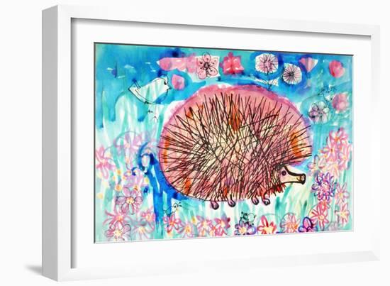 Hedgehog-Brenda Brin Booker-Framed Giclee Print