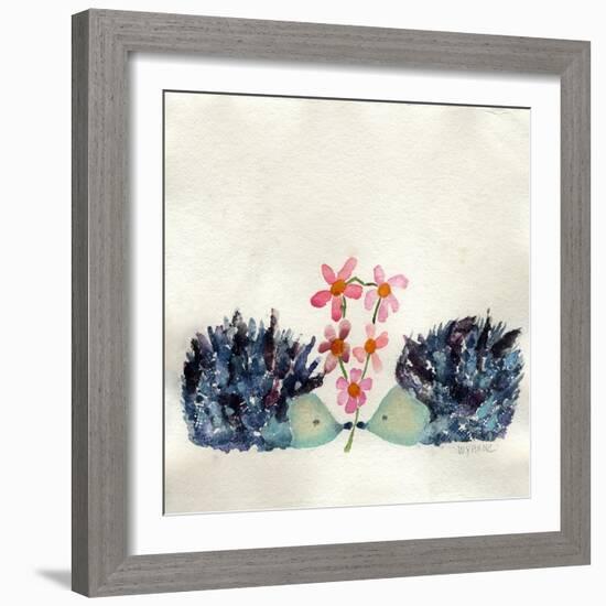 Hedgehogs in Love-Wyanne-Framed Giclee Print
