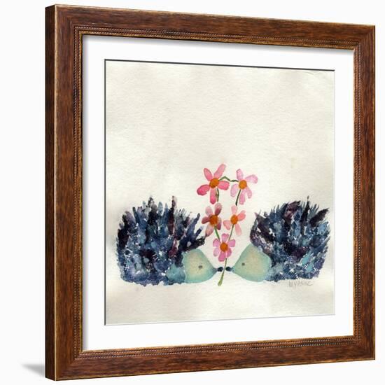 Hedgehogs in Love-Wyanne-Framed Giclee Print