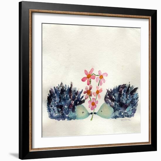 Hedgehogs in Love-Wyanne-Framed Giclee Print