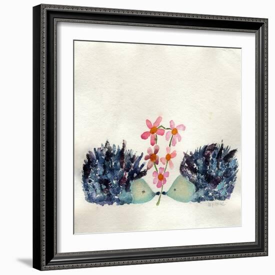 Hedgehogs in Love-Wyanne-Framed Giclee Print