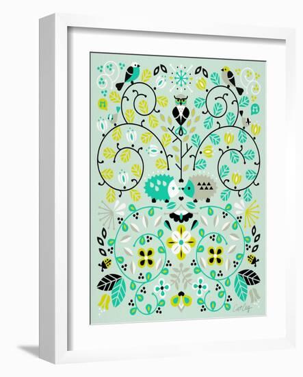 Hedgehogs Symmetry-Cat Coquillette-Framed Art Print