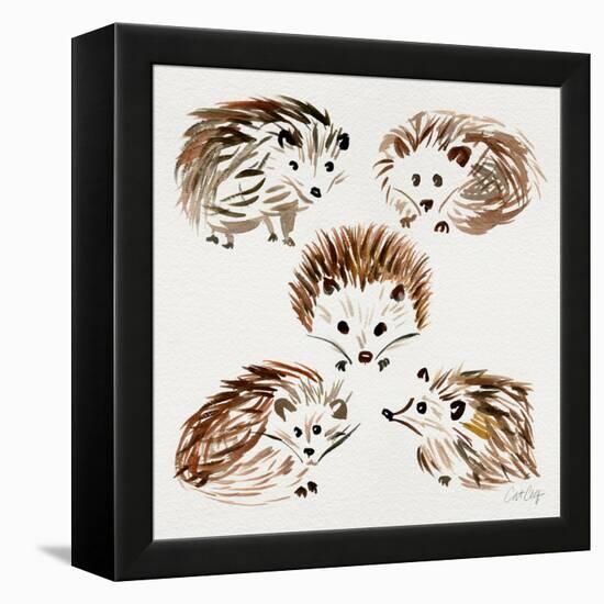 Hedgehogs-Cat Coquillette-Framed Stretched Canvas