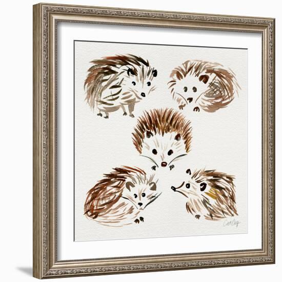 Hedgehogs-Cat Coquillette-Framed Art Print