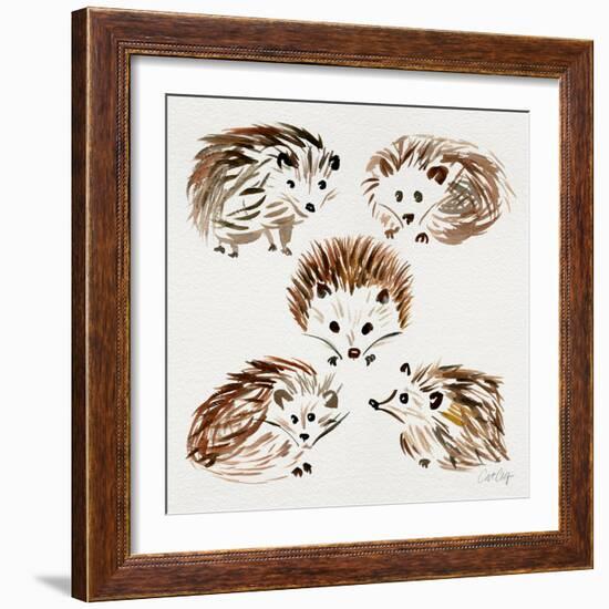 Hedgehogs-Cat Coquillette-Framed Art Print