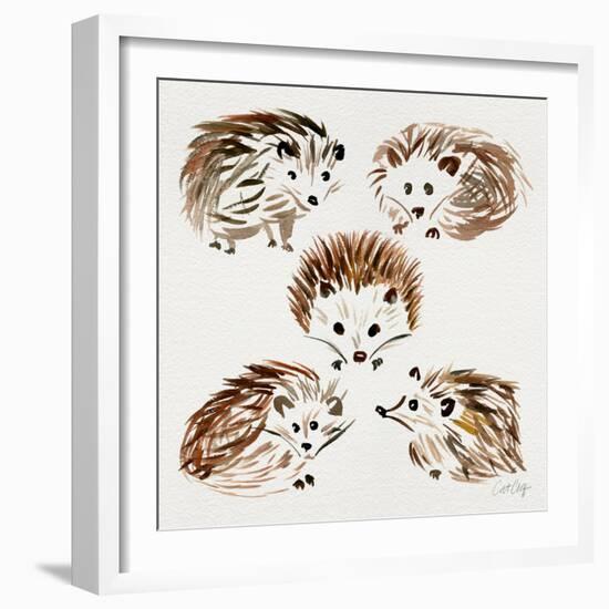 Hedgehogs-Cat Coquillette-Framed Art Print