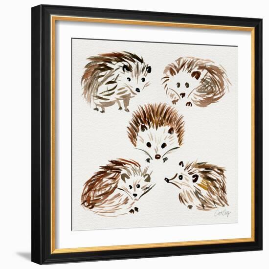 Hedgehogs-Cat Coquillette-Framed Art Print