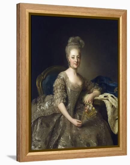 Hedwige-Elisabeth-Charlotte De Schleswig-Holstein-Gottorp - Portrait of Hedwig Elisabeth Charlotte-Alexander Roslin-Framed Premier Image Canvas