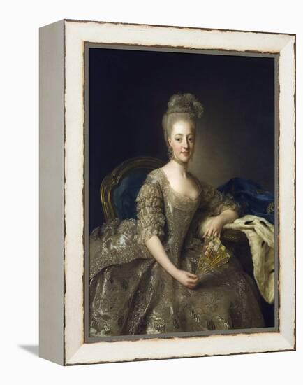 Hedwige-Elisabeth-Charlotte De Schleswig-Holstein-Gottorp - Portrait of Hedwig Elisabeth Charlotte-Alexander Roslin-Framed Premier Image Canvas