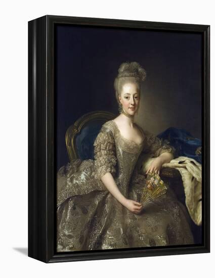 Hedwige-Elisabeth-Charlotte De Schleswig-Holstein-Gottorp - Portrait of Hedwig Elisabeth Charlotte-Alexander Roslin-Framed Premier Image Canvas