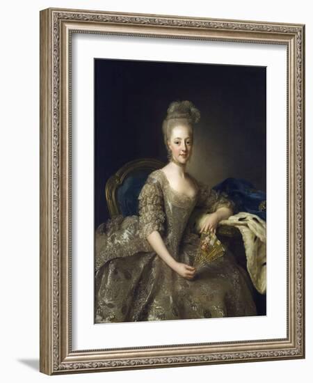 Hedwige-Elisabeth-Charlotte De Schleswig-Holstein-Gottorp - Portrait of Hedwig Elisabeth Charlotte-Alexander Roslin-Framed Giclee Print