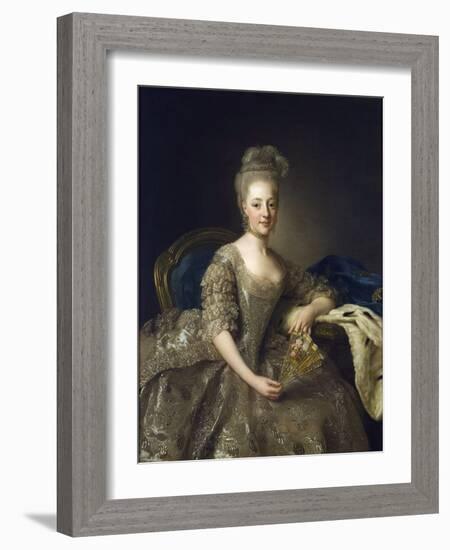 Hedwige-Elisabeth-Charlotte De Schleswig-Holstein-Gottorp - Portrait of Hedwig Elisabeth Charlotte-Alexander Roslin-Framed Giclee Print