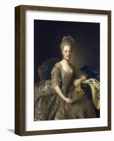 Hedwige-Elisabeth-Charlotte De Schleswig-Holstein-Gottorp - Portrait of Hedwig Elisabeth Charlotte-Alexander Roslin-Framed Giclee Print