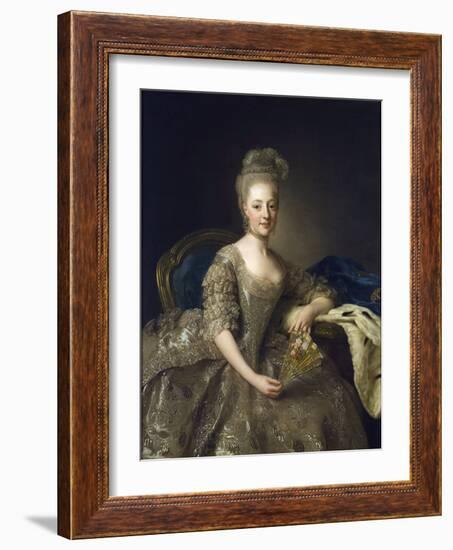 Hedwige-Elisabeth-Charlotte De Schleswig-Holstein-Gottorp - Portrait of Hedwig Elisabeth Charlotte-Alexander Roslin-Framed Giclee Print