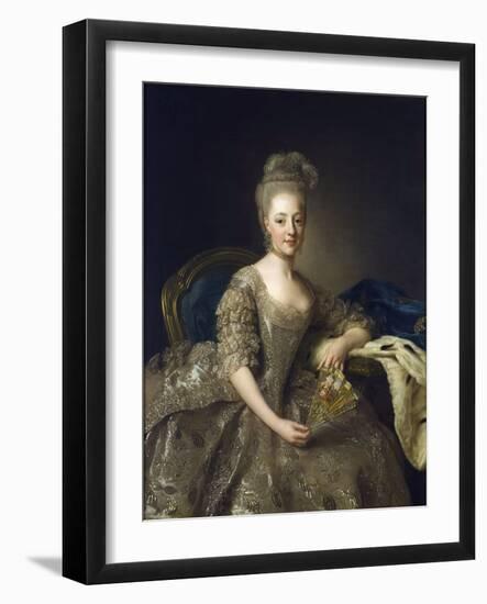 Hedwige-Elisabeth-Charlotte De Schleswig-Holstein-Gottorp - Portrait of Hedwig Elisabeth Charlotte-Alexander Roslin-Framed Giclee Print