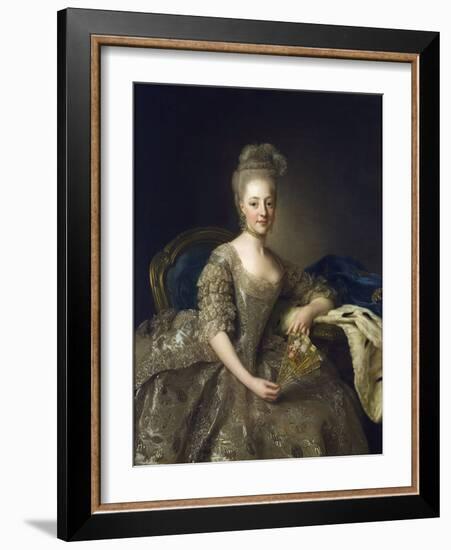 Hedwige-Elisabeth-Charlotte De Schleswig-Holstein-Gottorp - Portrait of Hedwig Elisabeth Charlotte-Alexander Roslin-Framed Giclee Print